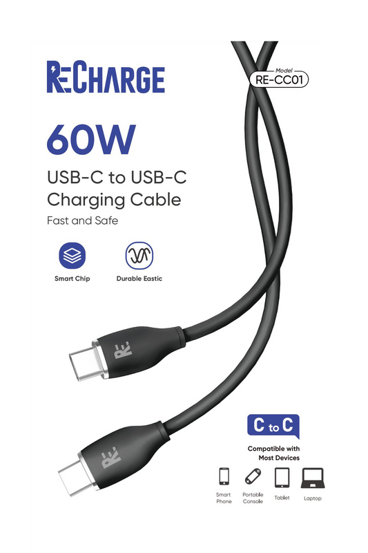 ReCharge Type-C to Type-C 3FT Cable
